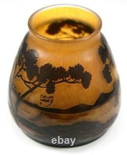 Reproduction Daum Nancy Glass Cameo Art Vase