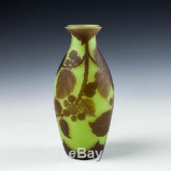 Richard Cameo Glass Blackberry Vase c1925