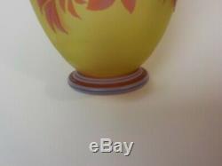 STUNNING Thomas Webb 3-Color CAMEO Art Glass 9.75 Vase, Signed, c. 1890