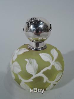 Shiebler Perfume Antique Bottle American Sterling Silver English Cameo Glass