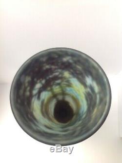 Signed Daum Nancy France Cameo Glass Vase. Scenic. Antique 20.5 High. Original