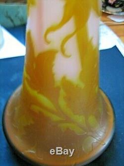 Signed Galle Large 18 3 Color Cameo High Relief Vase