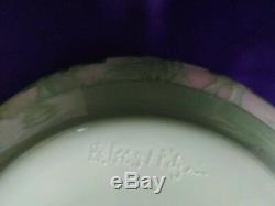 Signed & Numbered Kelsey Murphy Cameo Pilgrim Glass Green Over Tan Gazelle Bowl