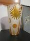 Steven Correia Modern Art Deco Cameo Glass Vase Iridescent Gold Sun