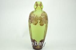 Striking Devez Art Nouveau Cameo glass vase C1900