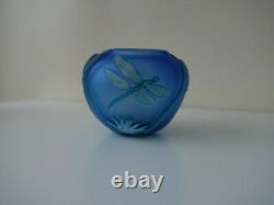 Stunning Helen Millard Cameo Small Art Glass Vase, Commissioned Piece