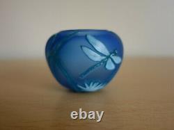 Stunning Helen Millard Cameo Small Art Glass Vase, Commissioned Piece