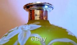 The FINEST Webb Cameo Glass Large Perfume withSterling Mounts Orig. Stopper