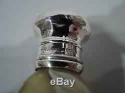 Theodore B Starr Perfume Vial American Sterling Silver English Cameo Art Glass
