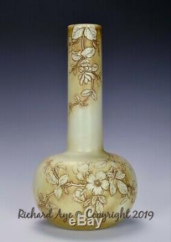 Thomas Webb And Sons Ivory Glass Cameo Vase Ca. 1887