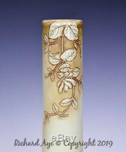 Thomas Webb And Sons Ivory Glass Cameo Vase Ca. 1887