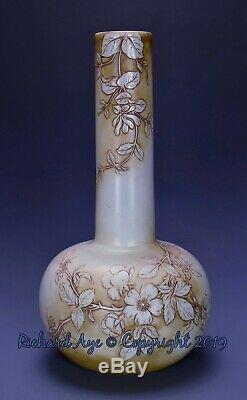 Thomas Webb And Sons Ivory Glass Cameo Vase Circa 1887