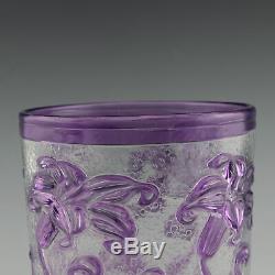Thomas Webb Violet Cameo Fleur Vase c1933