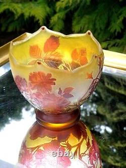 Vase Galle Art Nouveau Fabulous Cameo Decor Floral