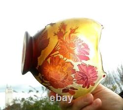 Vase Galle Art Nouveau Fabulous Cameo Decor Floral