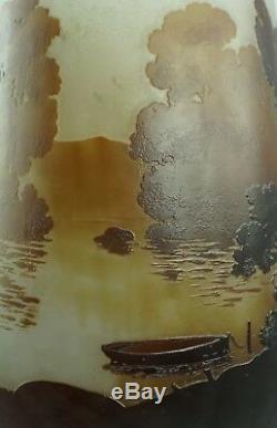 Very Large Emile Galle Scenic Cameo Vase Circa 1905