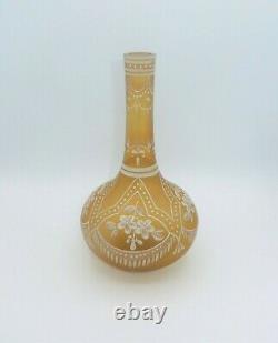 Victorian LACE ART CAMEO Art Glass Vase