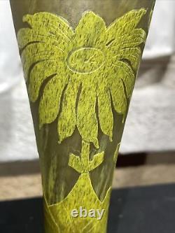 Vintage Cameo Glass Charder Art Nouveau Vase 12