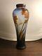 Vintage Emile Galle Cameo Glass Vase Approx. 14 Marked 7 On Bottom