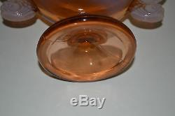 Vintage Fenton Art Glass Cameo Opalescent Dolphin Handle Fan Vases /2