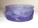 Vintage French molded art cameo amethyst purple acid etched crystal glass bowl