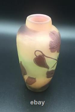 Vintage Galle with Star Floral Cabinet Cameo Vase