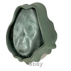 Vintage Pottery Ceramic Head Face Sculpture Mad Scientist Professor Glasses 5.5