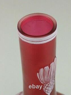 Wonderful Pink English Cameo Vase Probably Webb