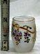 Wow 2French cameo glass enameled toothpick holder or cabinet vase Daum