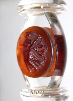Zora De Venezia Art Glass Compote Pedestal Bowl INTAGLIO CAMEO Glass ITALY